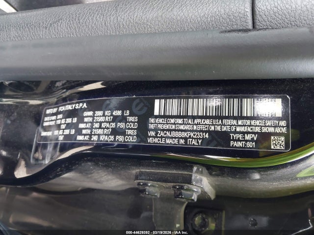 Продажа на аукционе авто 2019 Jeep Renegade Latitude 4x4, vin: ZACNJBBB8KPK23314, номер лота: 44629392
