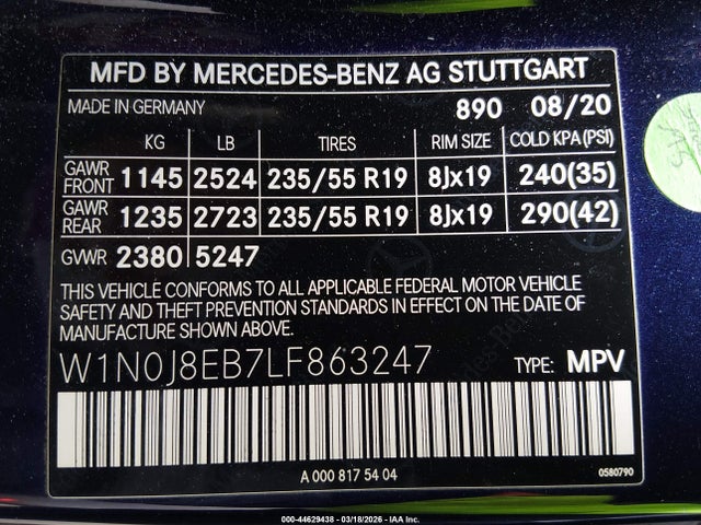 2020 MERCEDES-BENZ GLC 300 COUPE W1N0J8EB7LF863247 Photo 8