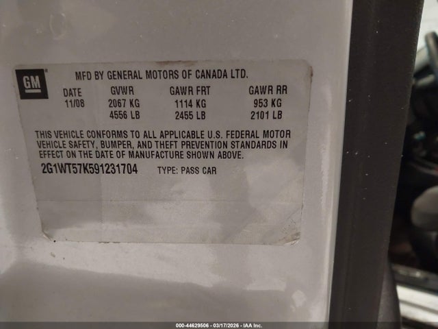 2009 CHEVROLET IMPALA 2G1WT57K591231704 Photo 8