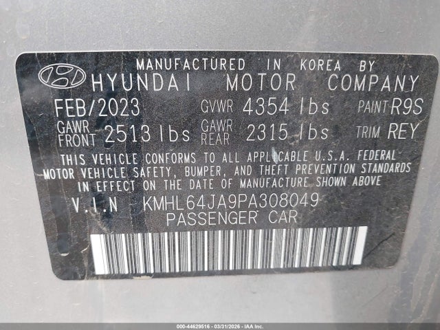 2023 HYUNDAI SONATA KMHL64JA9PA308049 Photo 8