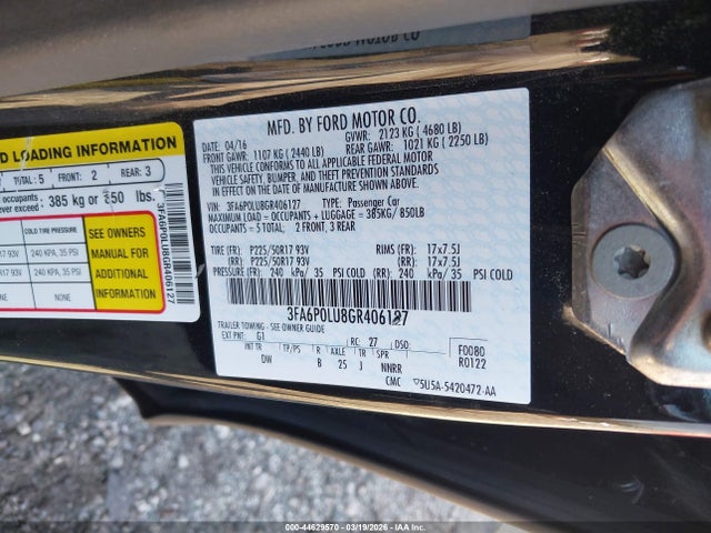 Ford Fusion Hybrid Se 2016 3FA6P0LU8GR406127 Image 9