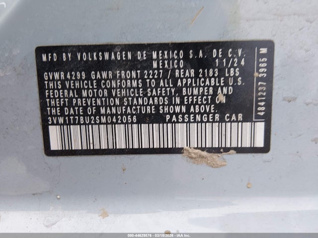 Aukcja sprzedaży 2025 Volkswagen Jetta Gli 2.0t Autobahn, vin: 3VW1T7BU2SM042056, numer aukcji: 44629576