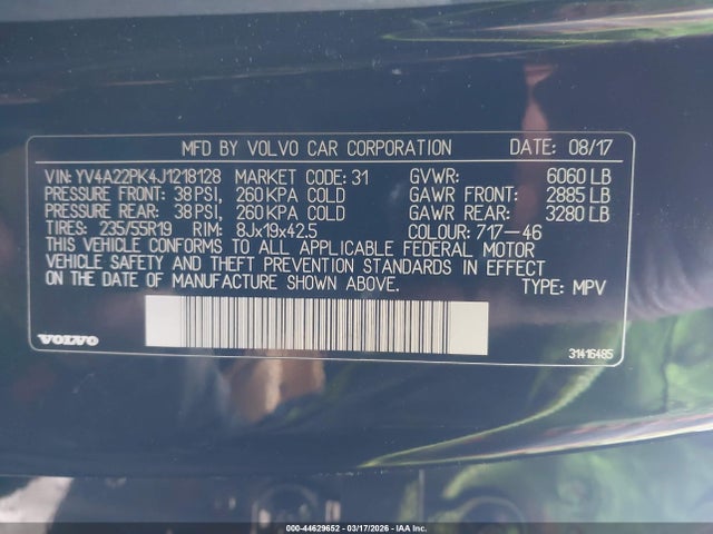 2018 VOLVO XC90 YV4A22PK4J1218128 Photo 8