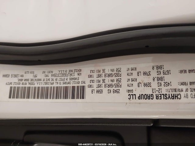 44629721 :رقم المزاد ، 1C4RJFBG6EC372644 vin ، 2014 Jeep Grand Cherokee Limited مزاد بيع