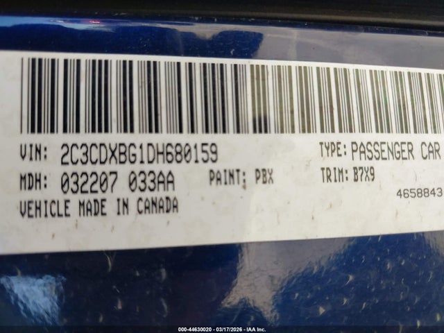 Auction sale of the 2013 Dodge Charger Se, vin: 2C3CDXBG1DH680159, lot number: 44630020