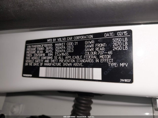 2015 VOLVO V60 CROSS COUNTRY YV4612HK3F1001135 Photo 8