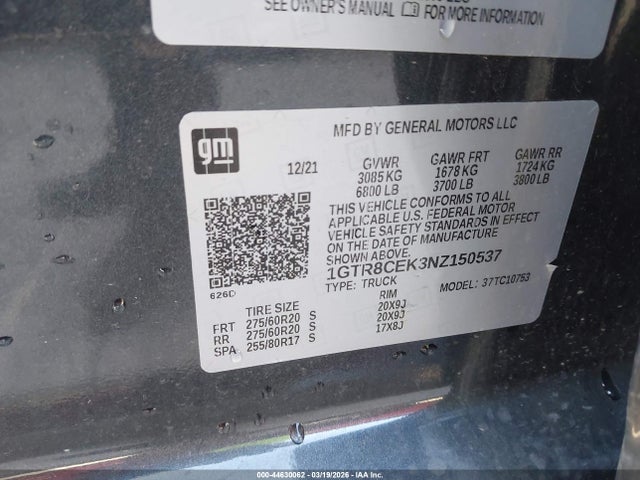 1GTR8CEK3NZ150537 GMC Sierra 1500 Limited 2wd Standard Box Elevation