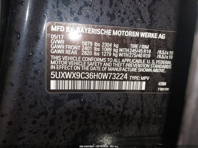 5UXWX9C36H0W73224 BMW X3 Xdrive28i