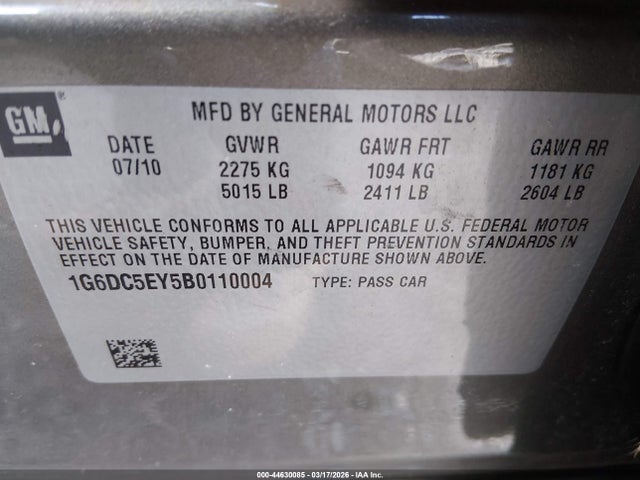 2011 CADILLAC CTS 1G6DC5EY5B0110004 Photo 8
