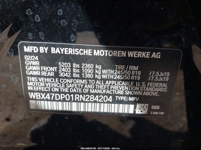 WBX47DP01RN284204 BMW X3 Sdrive30i