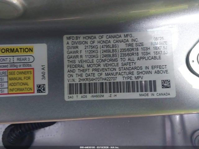 2026 HONDA CR-V 2HKRS4H70TH422707 Photo 8