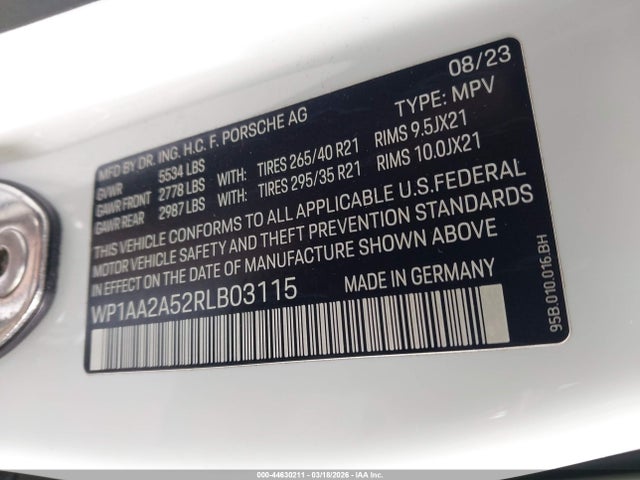 Porsche Macan T 2024 WP1AA2A52RLB03115 Image 9