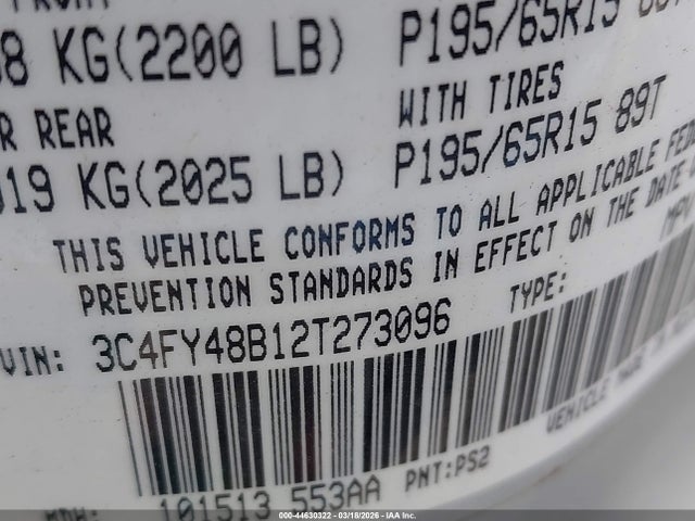 Aukcja sprzedaży 2002 Chrysler Pt Cruiser, vin: 3C4FY48B12T273096, numer aukcji: 44630322