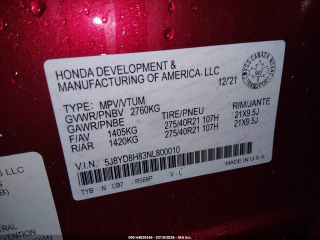 2022 ACURA MDX 5J8YD8H83NL800010 Photo 8