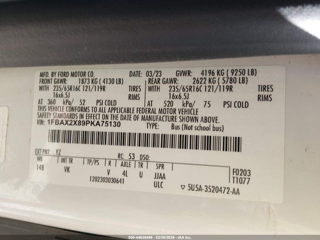 Ford Transit-350 Passenger Van Xl 2023 1FBAX2X89PKA75130 Image 9