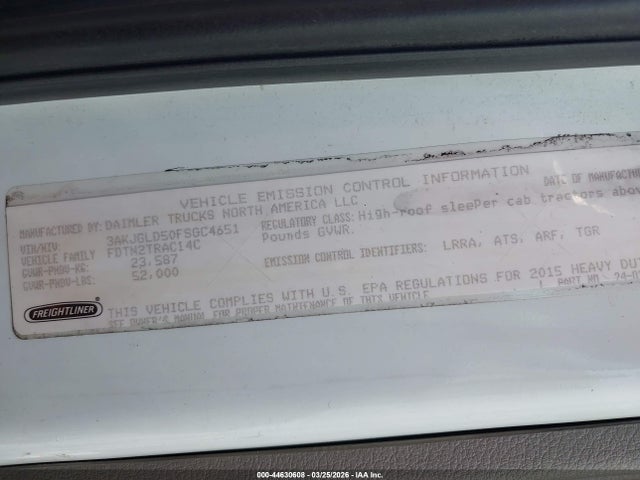 Freightliner Cascadia 125 2015 3AKJGLD50FSGC4651 Image 8