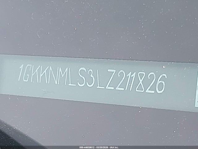 1GKKNMLS3LZ211826 GMC Acadia Fwd Slt