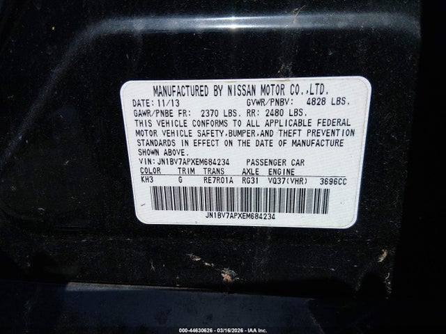 JN1BV7APXEM684234 Infiniti Q50 Premium/sport