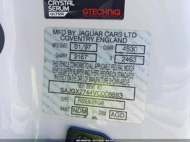 1997 JAGUAR XK8 SAJGX2744VC008883 Photo 8