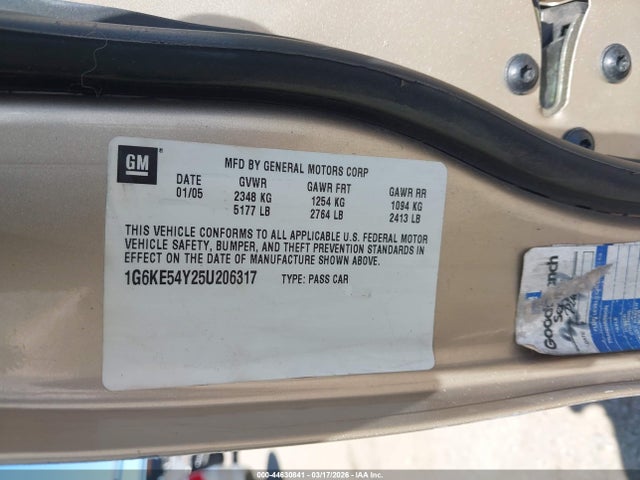 2005 CADILLAC DEVILLE 1G6KE54Y25U206317 Photo 8