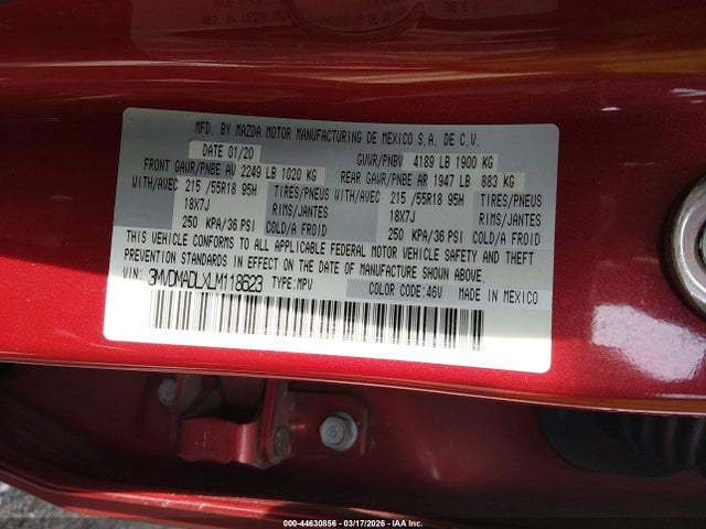 Продажа на аукционе авто 2020 Mazda Cx-30 Preferred Package, vin: 3MVDMADLXLM118623, номер лота: 44630856