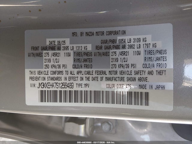Mazda Cx-90 Phev Premium Plus Package 2025 JM3KKEHA7S1256489 Image 9