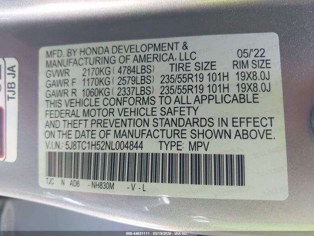 2022 ACURA RDX 5J8TC1H52NL004844 Photo 8