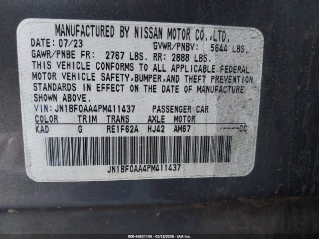 JN1BF0AA4PM411437 Nissan Ariya Venture+