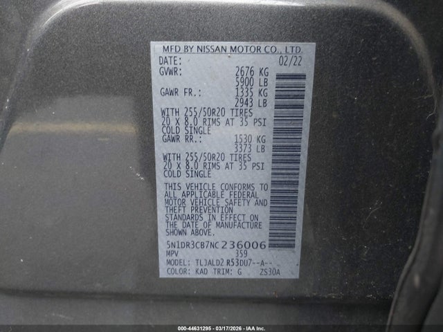 2022 NISSAN PATHFINDER 5N1DR3CB7NC236006 Photo 8