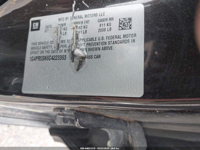 Продаж на аукціоні авто 2012 Buick Verano Convenience Group, vin: 1G4PR5SK6C4223393, номер лоту: 44631310