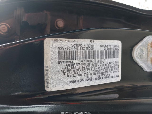 2001 TOYOTA COROLLA 2T1BR12E71C409276 Photo 8