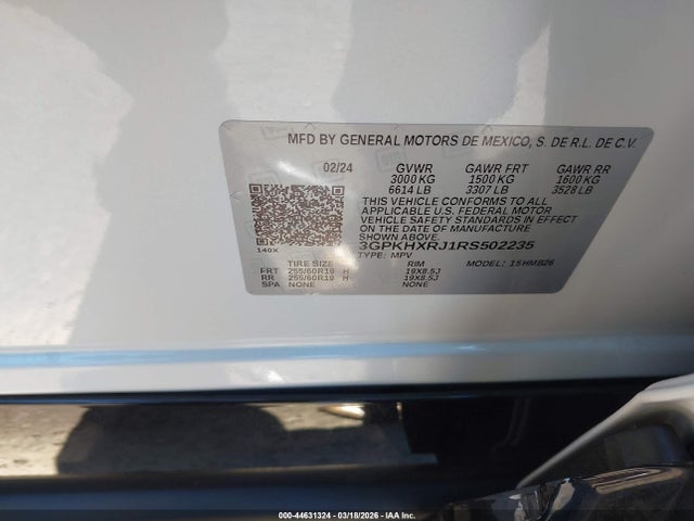 3GPKHXRJ1RS502235 Honda Prologue Touring