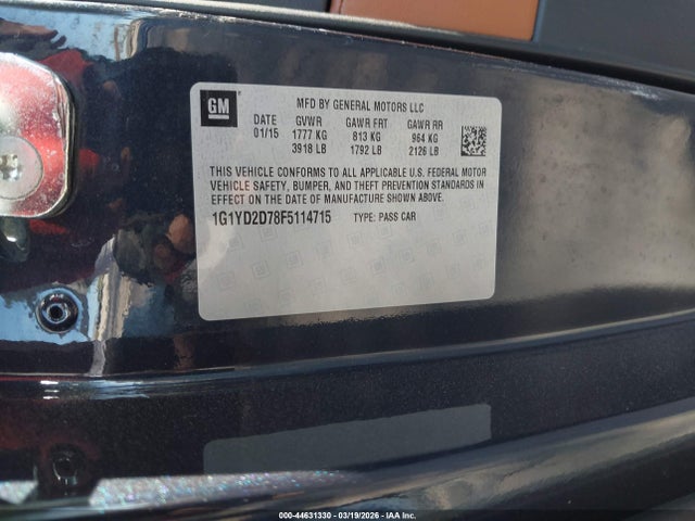 2015 CHEVROLET CORVETTE 1G1YD2D78F5114715 Photo 8