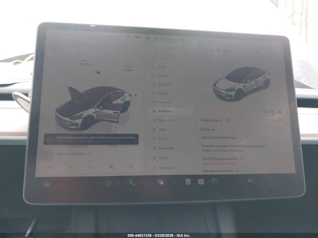 44631336 :رقم المزاد ، 5YJ3E1EA4PF627463 vin ، 2023 Tesla Model 3 Rear-wheel Drive مزاد بيع
