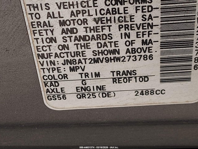 2017 NISSAN ROGUE JN8AT2MV9HW273786 Photo 8