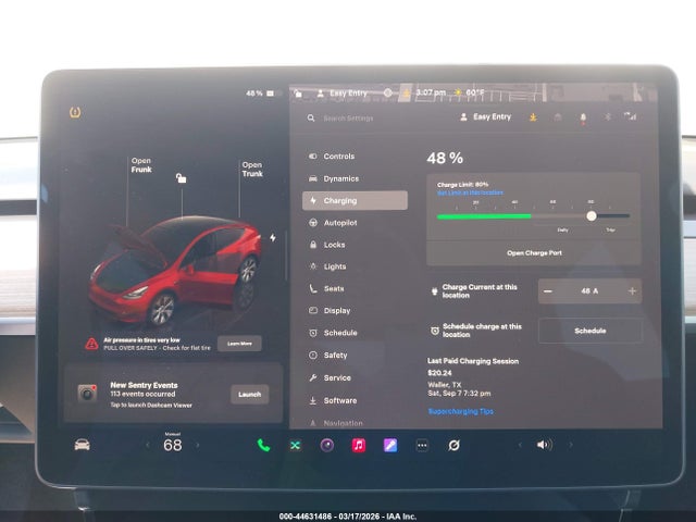 2023 Tesla Model Y Rwd მანქანა იყიდება აუქციონზე, vin: 7SAYGDED2PF958525, აუქციონის ნომერი: 44631486