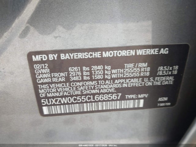 2012 BMW X5 5UXZW0C55CL668567 Photo 8