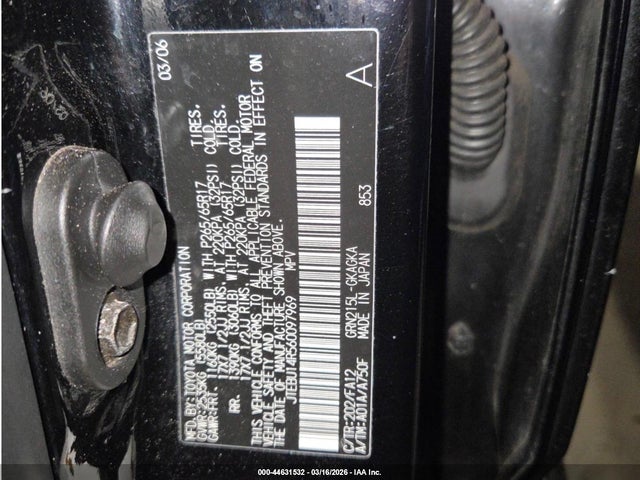Aukcja sprzedaży 2006 Toyota 4runner Sr5 V6, vin: JTEBU14R560097969, numer aukcji: 44631532