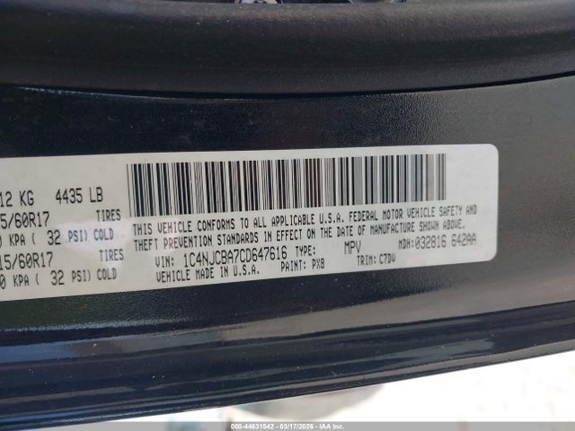 2012 JEEP COMPASS 1C4NJCBA7CD647616 Photo 8