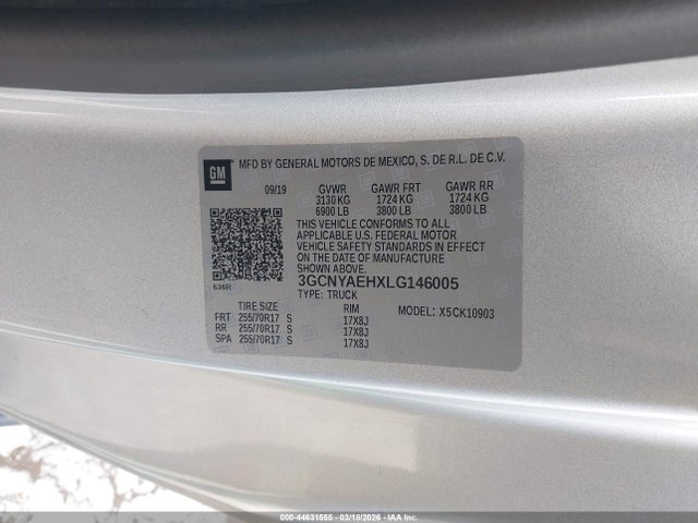 3GCNYAEHXLG146005 Chevrolet Silverado 1500