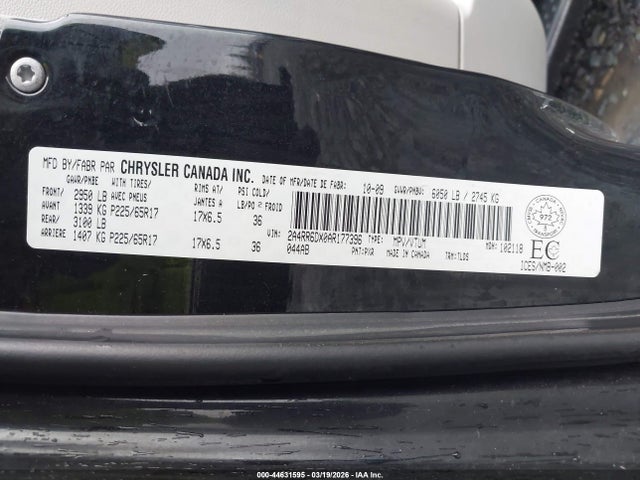 Aukcja sprzedaży 2010 Chrysler Town & Country Limited, vin: 2A4RR6DX0AR177396, numer aukcji: 44631595