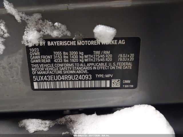 5UX43EU04R9U24093 BMW X5 Phev Xdrive50e