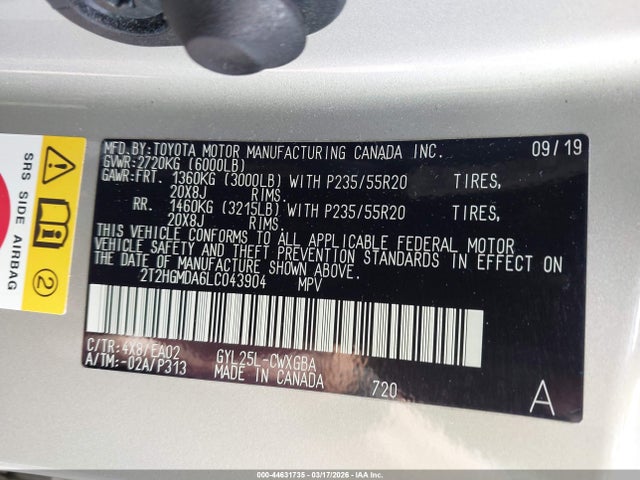 2020 LEXUS RX 450H 2T2HGMDA6LC043904 Photo 8