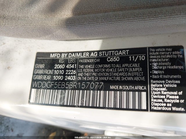 2011 MERCEDES-BENZ C 300 WDDGF5EB5BR157077 Photo 8