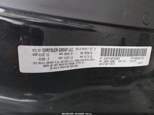 2013 FIAT 500 3C3CFFHH2DT553870 Photo 8