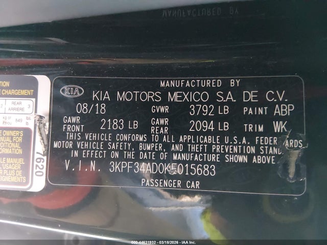 2019 KIA FORTE 3KPF34AD0KE015683 Photo 8