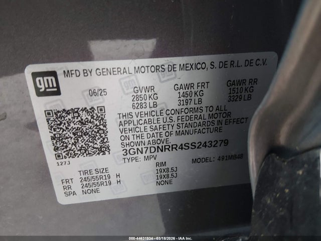 Chevrolet Equinox Ev Lt 2 2025 3GN7DNRR4SS243279 Image 9