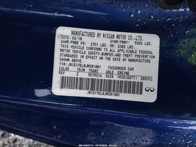 2018 INFINITI Q60 JN1EV7EL8JM391981 Photo 8