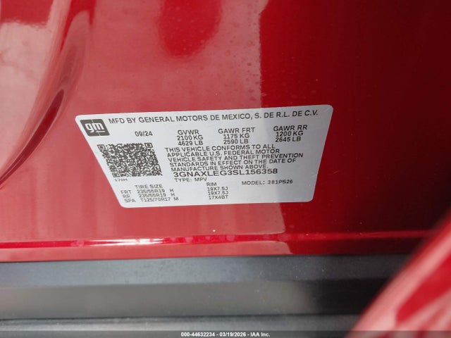 2025 CHEVROLET EQUINOX 3GNAXLEG3SL156358 Photo 8