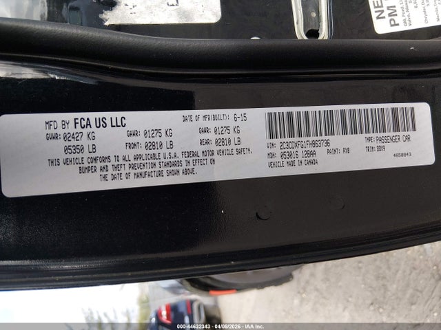 Продажа на аукционе авто 2015 Dodge Charger Se, vin: 2C3CDXFG1FH863736, номер лота: 44632343